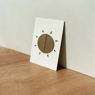 Carterie - Carte-objet SOLEIL - Création OISO® - OISO