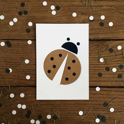 Cadeaux - Carte-objet COCCINELLE - Création OISO® - OISO
