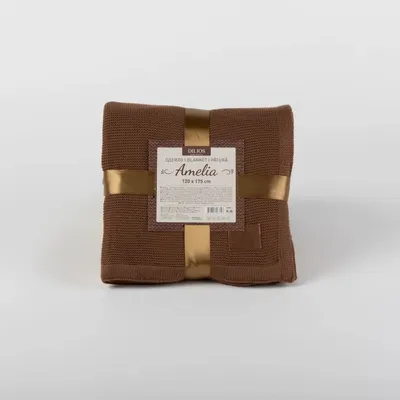 Plaids - Couverture AMELIA, 120x175cm, marron - DILIOS