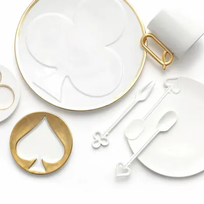 Formal plates - [ANOTHER CERAMIC] Playing Card Collection, white porcelain - ANOTHER CERAMIC