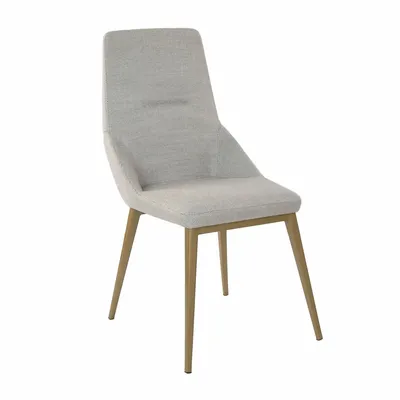 Chaises - Chaise en tissu gris clair - ANGEL CERDÁ