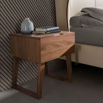 Tables de nuit - Table de chevet en noyer - ANGEL CERDÁ