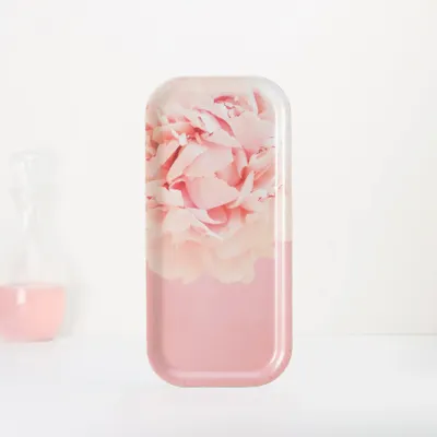 Plateaux - Plateau de service rectangulaire en bois - Pivoine 32x15 cm - MONBOPLATO