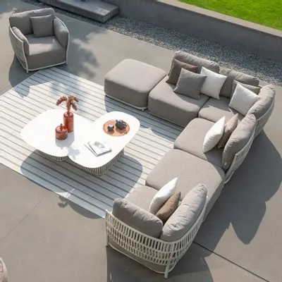 Lawn sofas   - Cala Sofa 1Seat Ottoman - JATI KEBON