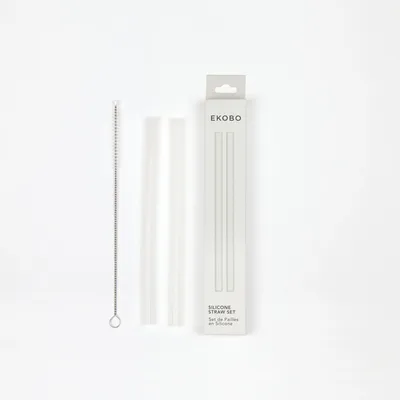 Children's mealtime - Set of Silicone Straws - EKOBO