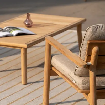 Tables de jardin - Lynn teak Coffee table - JATI KEBON
