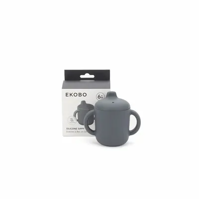 Repas pour enfant - Tasse à bec en silicone avec poignées - Storm - EKOBO