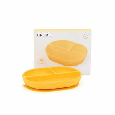 Repas pour enfant - Assiette compartimentée en silicone - Mimosa - EKOBO