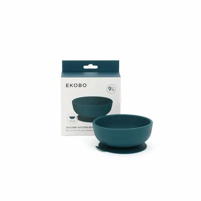 Children's mealtime - Silicone Suction Bowl - Blue Abyss - EKOBO
