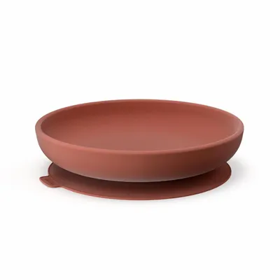 Repas pour enfant - Assiette ventouse en silicone - Terracotta - EKOBO