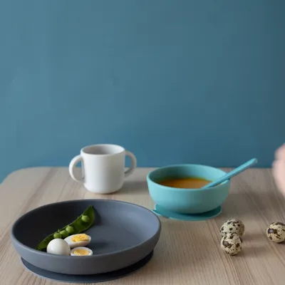 Repas pour enfant - Assiette ventouse en silicone - Storm - EKOBO