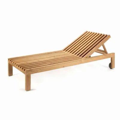 Deck chairs - Lima sunbed single natural teak - SEMPRE IN & OUTDOOR LIVING BV