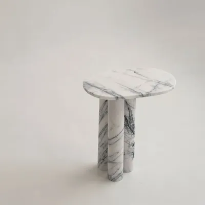 Tables basses - Trio № III - LILAC MARBLE SIDE TABLE - KIWANO CONCEPT