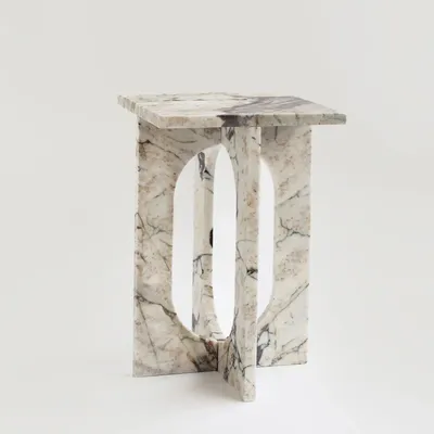 Coffee tables - 'BOND' SIDE TABLE - CALACATTA MARBLE - KIWANO CONCEPT
