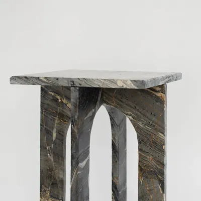 Coffee tables - 'BOND' SIDE TABLE - PICASSO MARBLE - KIWANO CONCEPT