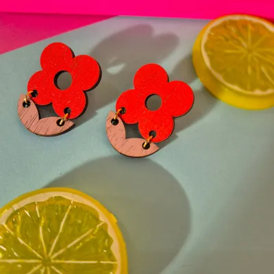 Jewelry - MICHELLE earrings A cat with a flea - UN CHAT QU'A SA PUCE
