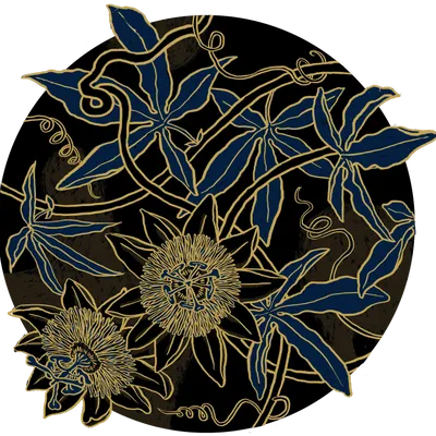 Bespoke carpets - carpet\" passiflora\ " - BAPTISTE VANDAELE – DESIGN GRAPHIQUE