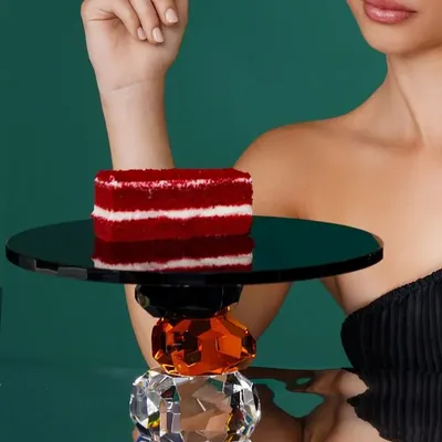 Crystal ware - Ambrosia Handmade Crystal Cake & Serving Stand - ARCAICO