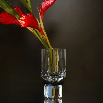 Crystal ware - Handmade Crystal Flower Vase Ambrosiá - ARCAICO