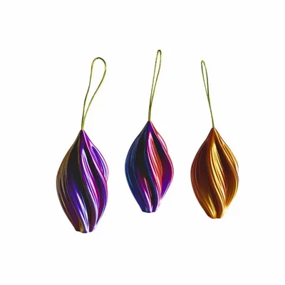 Autres décorations de Noël - Ensemble de décorations pour sapin de Noël | or/violet/rouge - AUURA