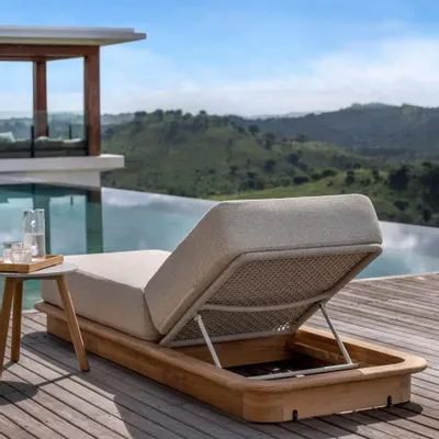Canapés de jardin - Acri teak Sunlounger - JATI KEBON