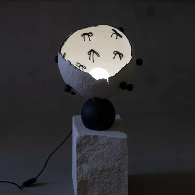 Lampes de table - Moon Bowl – Sculptural Table Lamp - PLETOSTUDIO
