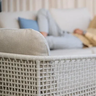 Lawn sofas   - Acri teak Sofa 2seat - JATI KEBON