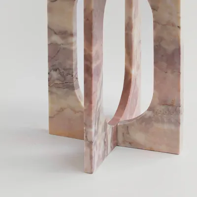 Tables basses - 'BOND' SIDE TABLE - PINK MARBLE - KIWANO CONCEPT