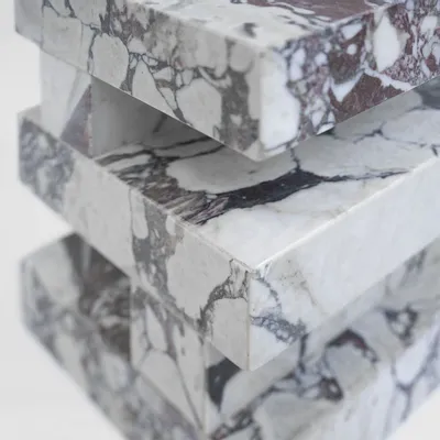 Tables basses - 'S Y N C' CALACATTA SIDE TABLE - KIWANO CONCEPT