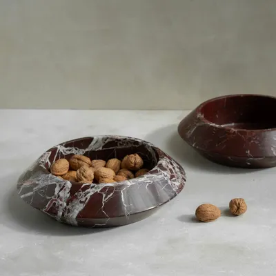 Plats et saladiers - ROSSO LEVANTO MARBLE ECLIPSE - KIWANO CONCEPT