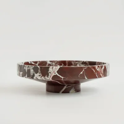Platter and bowls - ROSSO LEVANTO MARBLE NARROW BOWL - KIWANO CONCEPT