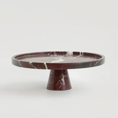 Platter and bowls - ROSSO LEVANTO CAKE STAND - KIWANO CONCEPT