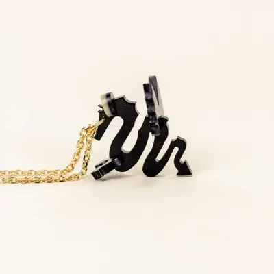 Jewelry - Dragon charm for necklace in black horn and mother-of-pearl - L INDOCHINEUR X RIVÊT