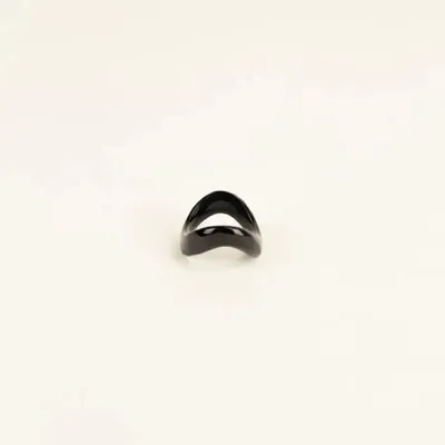 Jewelry - Onde ring in black and white horn size M - L INDOCHINEUR X RIVÊT