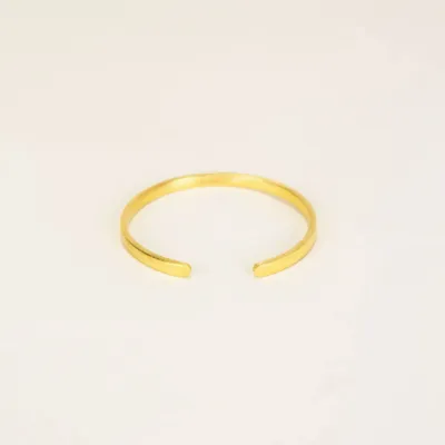 Bracelets - Thin open cuff in brass - L INDOCHINEUR X RIVÊT