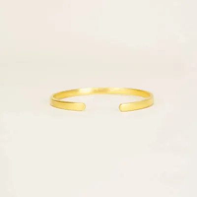 Bracelets - Thin open cuff in brass - L INDOCHINEUR X RIVÊT