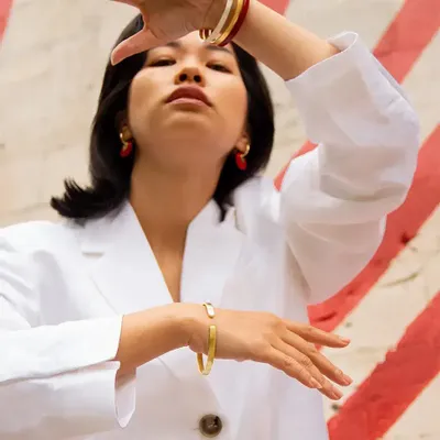 Bracelets - Bracelet jonc ouvert en laiton - L INDOCHINEUR X RIVÊT