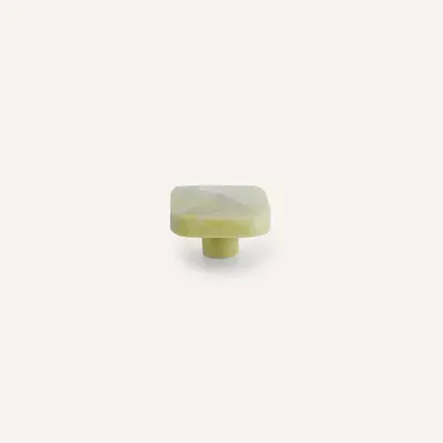 Mounting accessories - Square diamond furniture knob, blond horn, I - L INDOCHINEUR X RIVÊT
