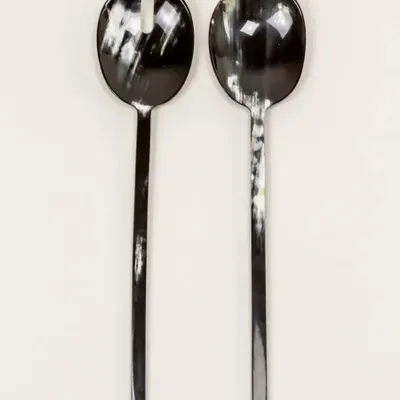 Kitchen utensils - Baguette black and white horn long salad server - L INDOCHINEUR X RIVÊT
