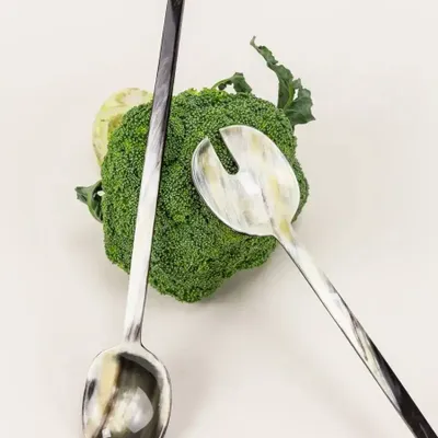 Couverts & ustensiles de cuisine - Petits couverts Baguette en corne noire africaine - L INDOCHINEUR X RIVÊT