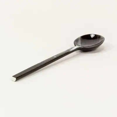 Couverts & ustensiles de cuisine - Set de 6 cuillères à dessert Baguette en corne noire africaine (par 6 ) - L INDOCHINEUR X RIVÊT