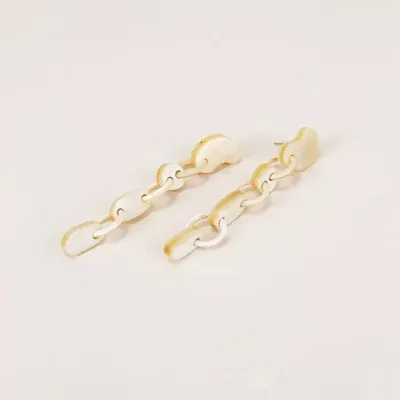 Bijoux - Boucles d'oreilles Fibre en corne blonde - L INDOCHINEUR X RIVÊT