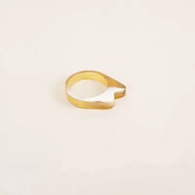 Bijoux - Bague Imine en corne blonde en taille L - L INDOCHINEUR X RIVÊT