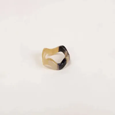 Bijoux - Bague Levure en corne blonde en taille S - L INDOCHINEUR X RIVÊT