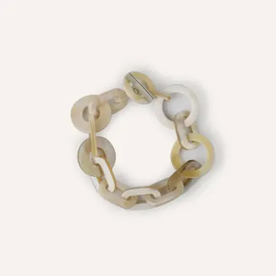 Bracelets - Bracelet maille en corne blonde - L INDOCHINEUR X RIVÊT