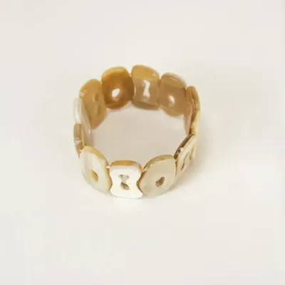 Bracelets - Bracelet élastique Fluor en corne blonde - L INDOCHINEUR X RIVÊT