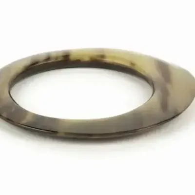 Bracelets - Bracelet elliptique épais en corne blonde taille M - L INDOCHINEUR X RIVÊT