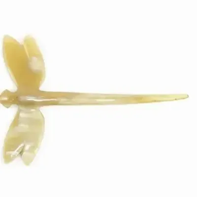 Barrettes - Pique à cheveux libellule en corne blonde - L INDOCHINEUR X RIVÊT