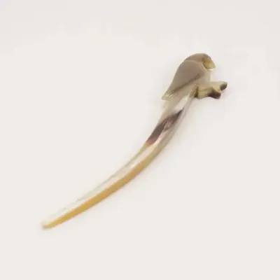 Barrettes - Pique à cheveux faucon en corne noire unie - L INDOCHINEUR X RIVÊT