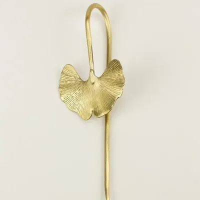 Barrettes - Pique à cheveux ginkgo métal en métal argenté - L INDOCHINEUR X RIVÊT